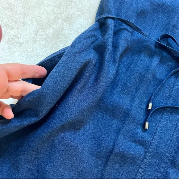 NWT Splendid Willow Tie-Waist Dark Wash Dress - Picture 8 of 13